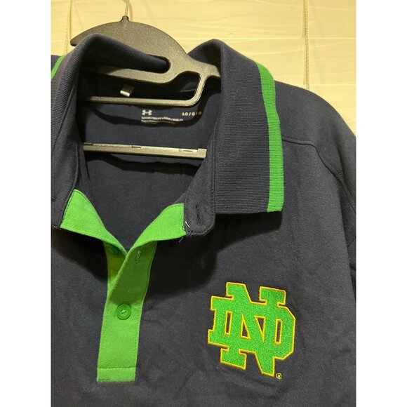 Under Armour University of Notre Dame Fighting Irish Polo Shirt - Size L - Picture 2 of 4